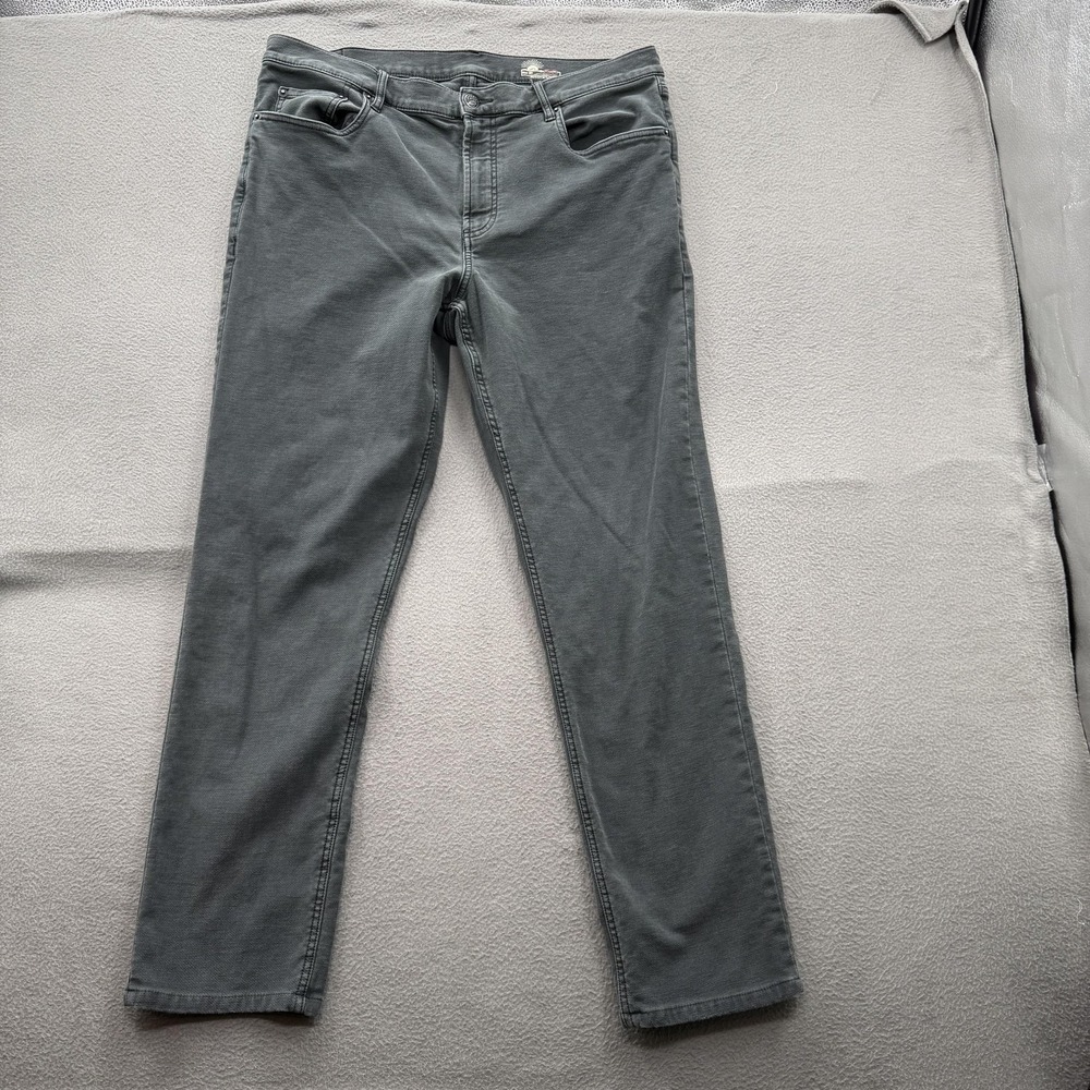 Faherty Brand Jeans Mens 36x32 (Fits 35/29) Gray Regular Straight Leg Stretch
